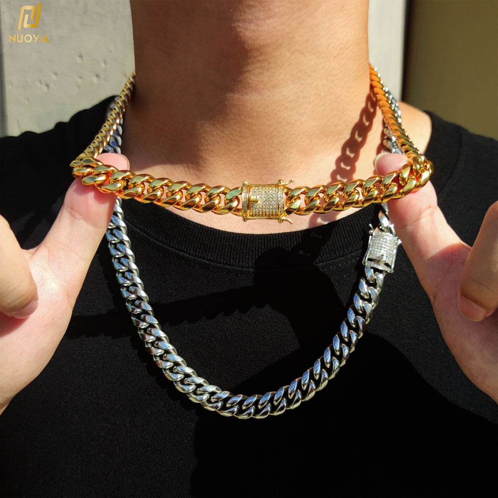 Cuban Link Chain 12Mm - Kalung Rantai Hip Hop Cuban 6-12mm