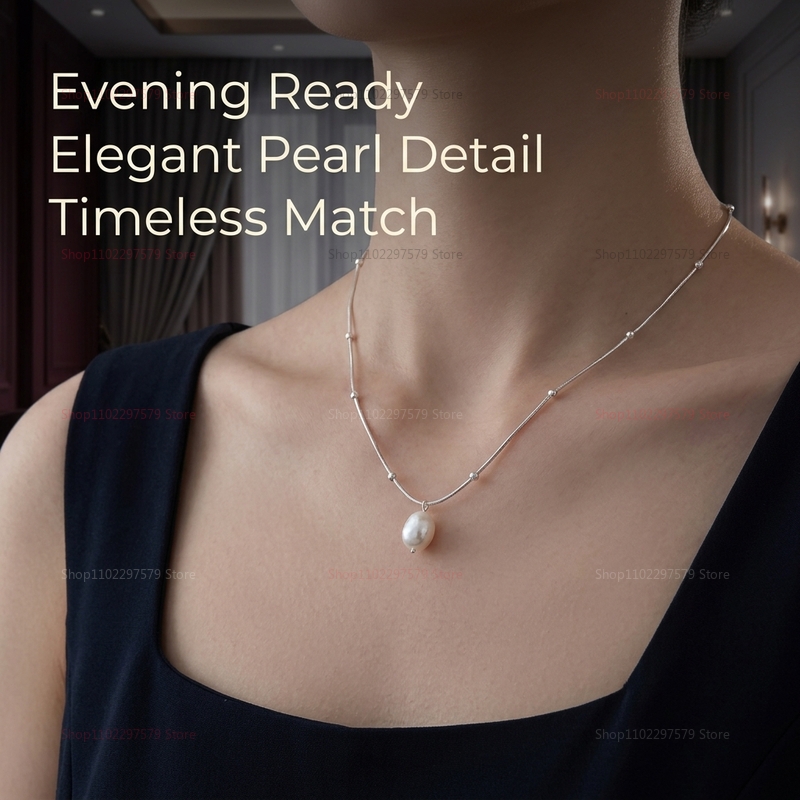Kalung Liontin Mutiara Air Taw - Pearl Choker Necklace Vintage ulasan dan harga