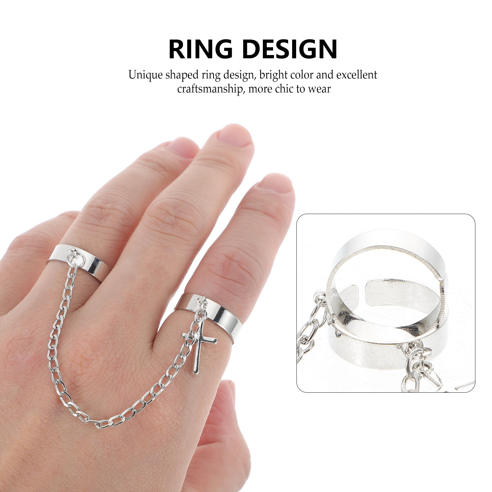 Set Cincin Jari Model Salib Go - Vintage Punk Knuckle Rings Set ulasan dan harga
