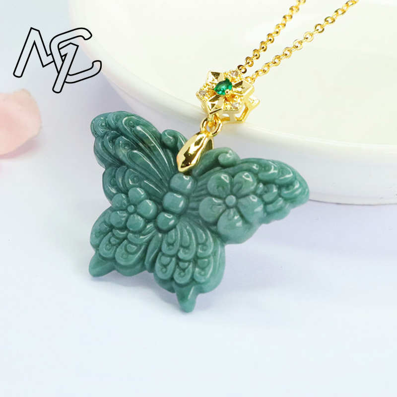 Kalung Liontin Kupu-kupu Giok  - Necklaces ulasan dan harga