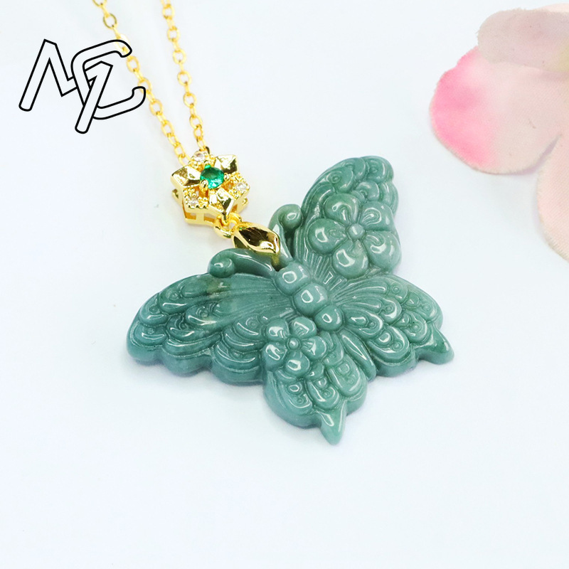 Kalung Liontin Kupu-kupu Giok  - Necklaces ulasan dan harga