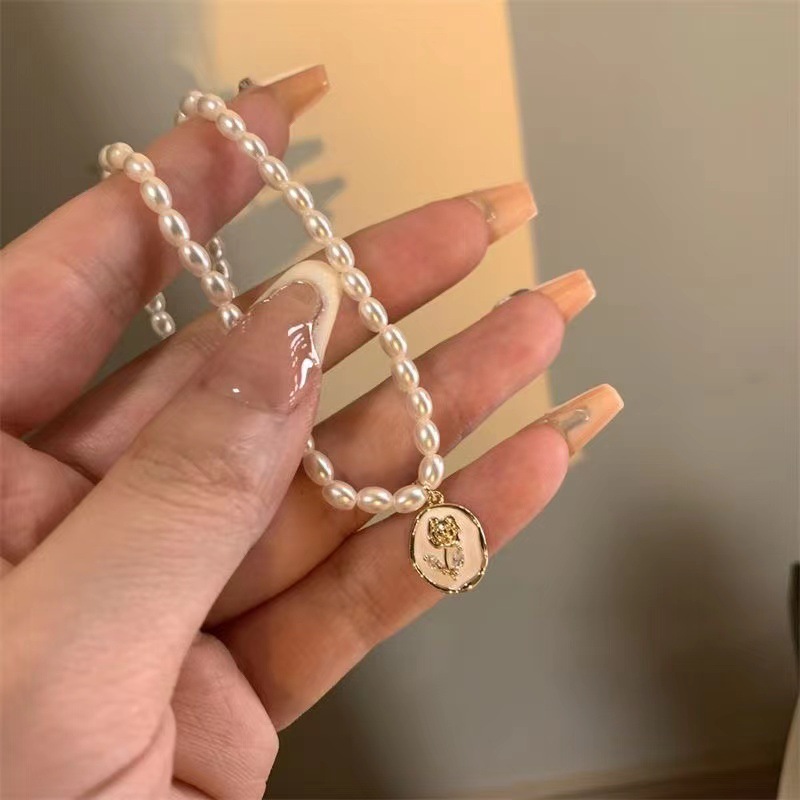 Perancis Antik Imitasi Barok M - Pearl Choker Necklace Vintage ulasan dan harga
