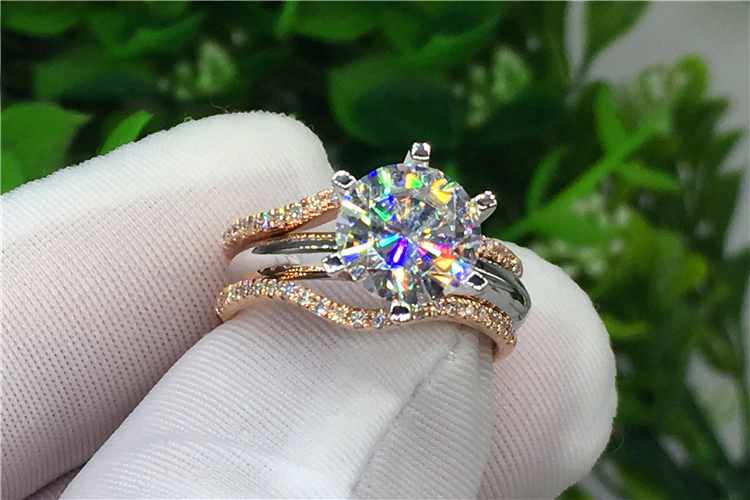 Cincin Kawin/Tunangan Wanita E - Moissanite Engagement Ring 1 Carat ulasan dan harga