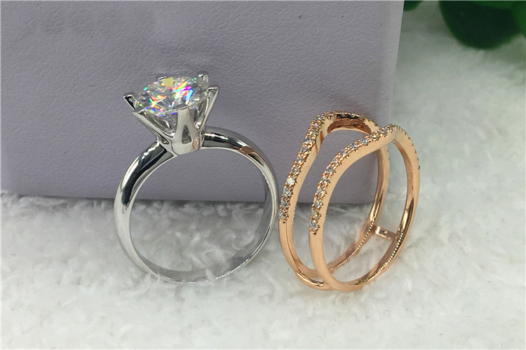 Cincin Kawin/Tunangan Wanita E - Moissanite Engagement Ring 1 Carat ulasan dan harga