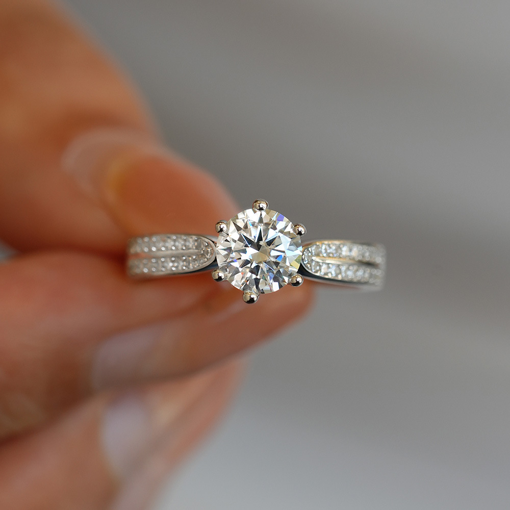 Cincin Pertunangan Moissanite  - Moissanite Engagement Ring 1 Carat ulasan dan harga