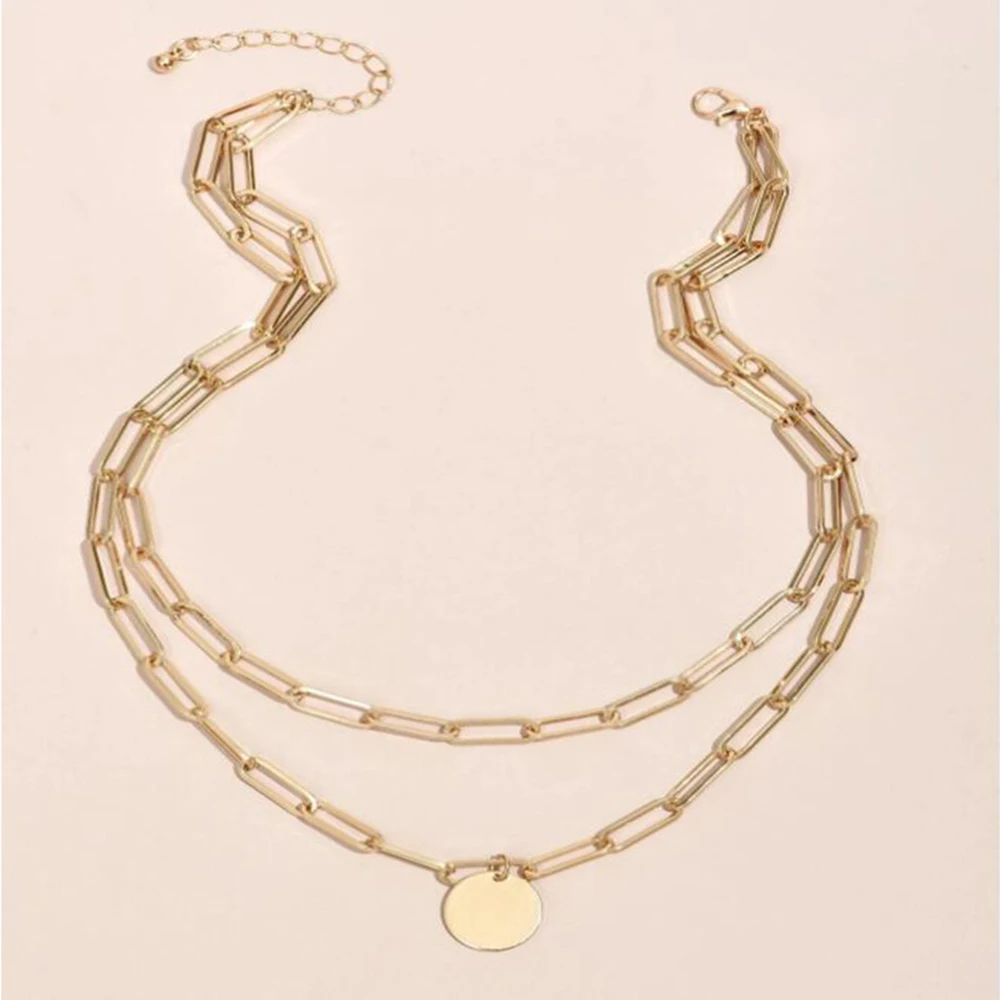 SUMENG kalung liontin Vintage  - Layered Pendant Necklace Aesthetic ulasan dan harga