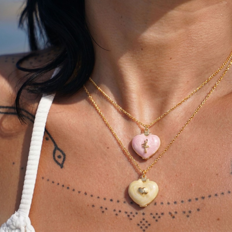 Kalung liontin foto bentuk hat - Heart Locket Necklace Photo ulasan dan harga